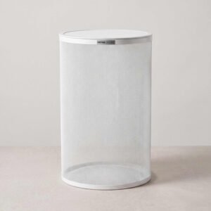 Lidded Hamper, Powder Coated Mesh