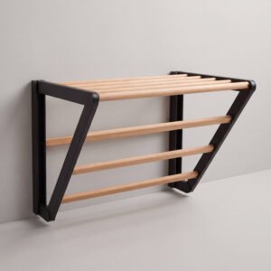 Wall Mounted Drop Leaf Airer, Beech