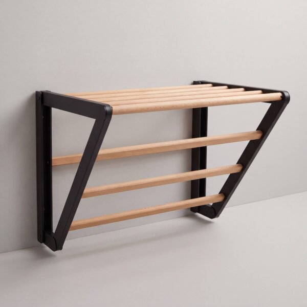 Wall Mounted Drop Leaf Airer, Beech